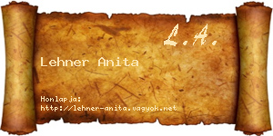 Lehner Anita névjegykártya
